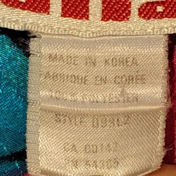 Alia Women's Blue/Pink/Purple Long Sleeve Button Up  Blouse in Size Medium - Picture 7 of 9